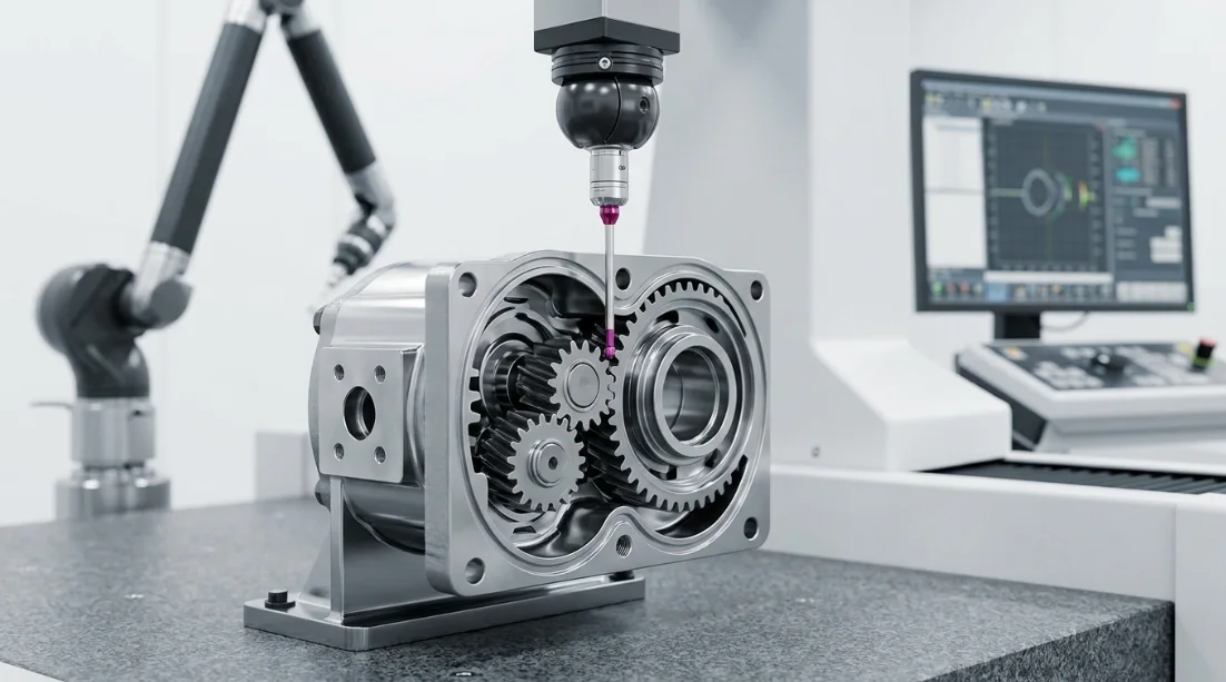coordinate testing of gear pump