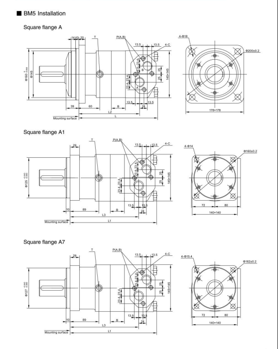 bm5 hydraulic motor section view