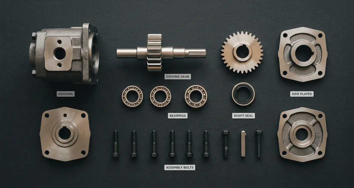 Hydraulic gear pump components Hydraulic gear pump components