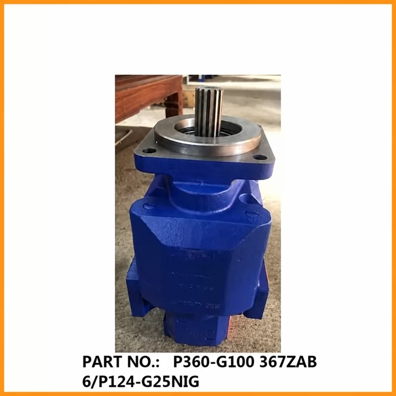 11C0317 LiuGong CLG888 P360-G100367ZAB6 P124-G25NIG tandem gear pump shaft view
