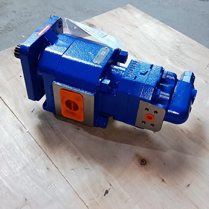 803083409 XCMG tandem steering gear pump side ports and rear section