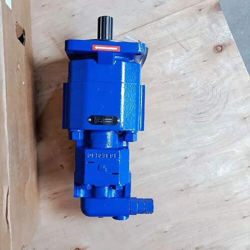 HPT3-80/P124-10/Y030R tandem hydraulic pump full body and rotation arrow