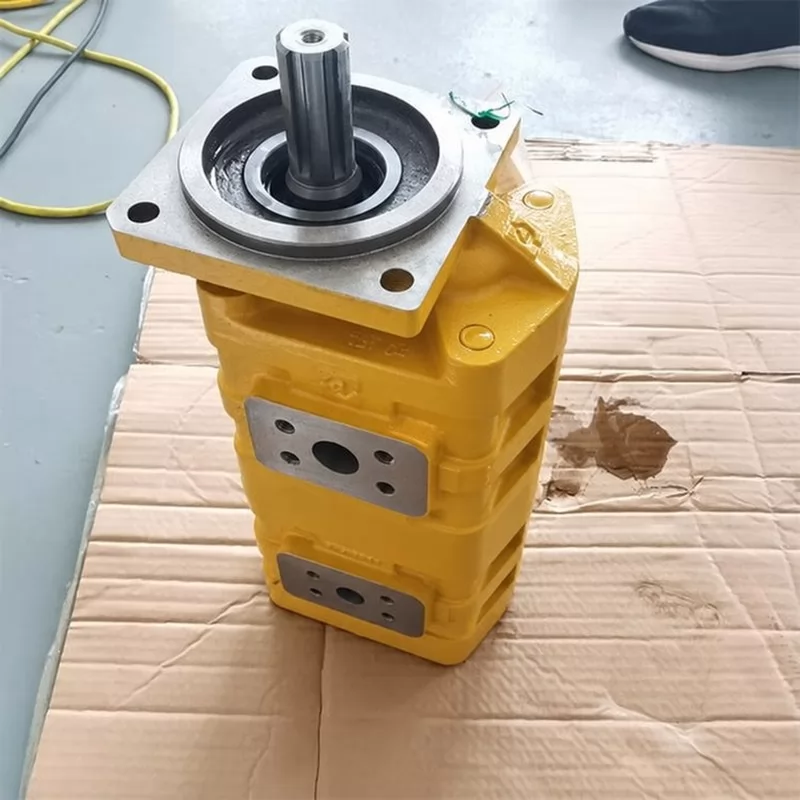 4120000866 tandem gear pump splined shaft four bolt mounting flange
