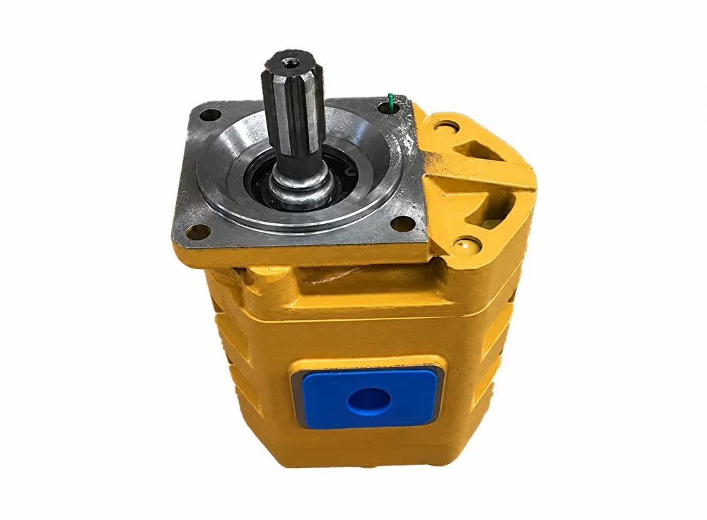 4120000684 CBGJ3166 gear pump - front shaft and oil port reference view