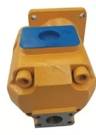 4120001803 JHP2100A SDLG gear pump body and oil-port view - crop of own original photograph