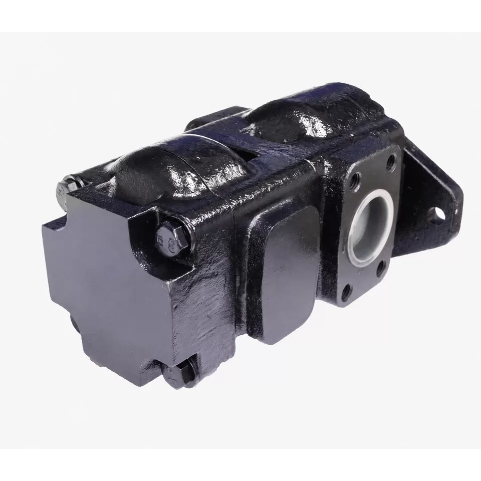 20/903100 hydraulic twin gear pump rear and inlet flange view