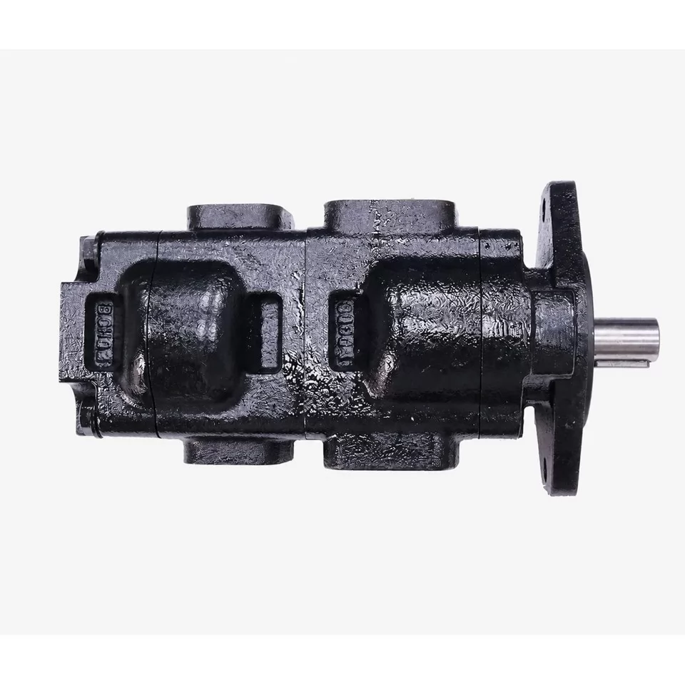 20/902900 tandem gear pump side profile with straight keyed shaft