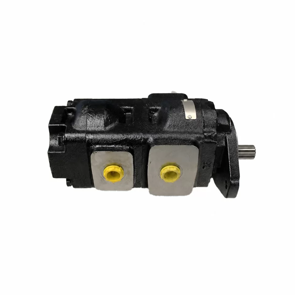 332/G7135 twin hydraulic gear pump dual outlet ports with shipping plugs