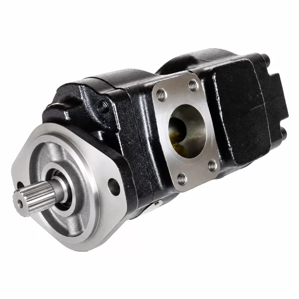 332/F9032 splined-shaft tandem gear pump four-bolt main inlet