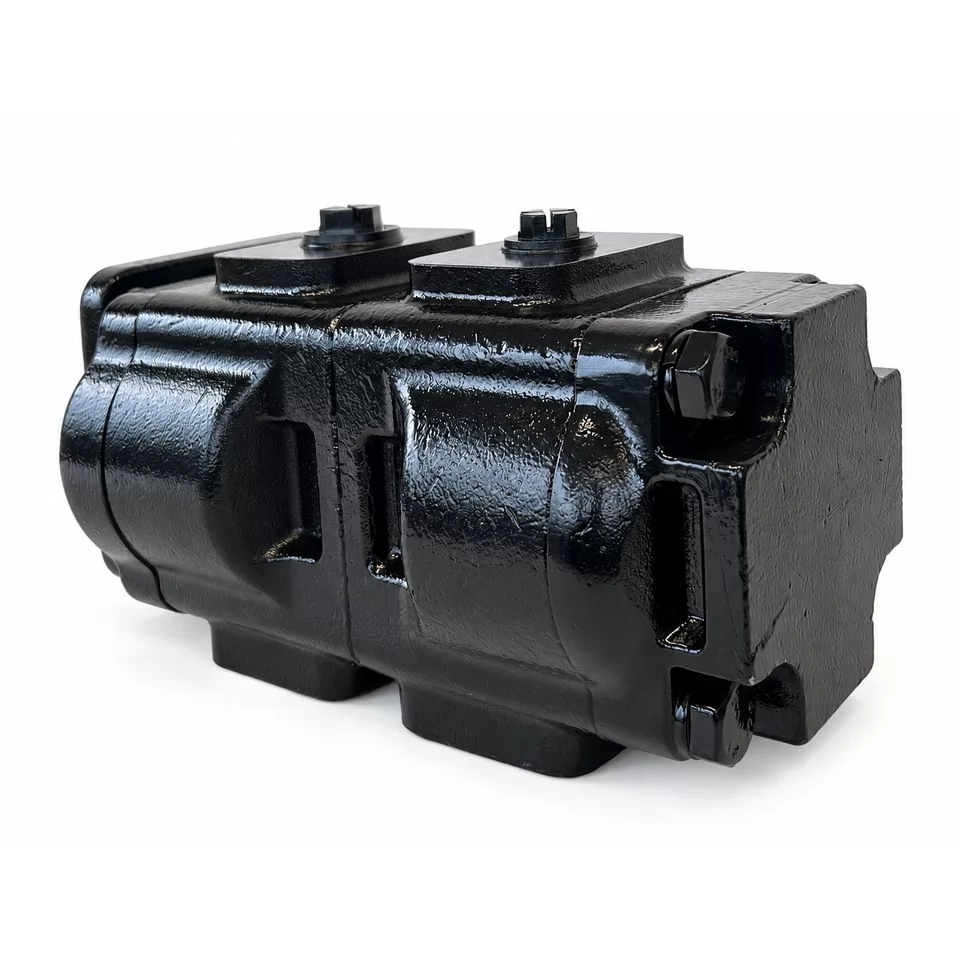 20/903300 tandem pump rear cover and two capped outlet ports