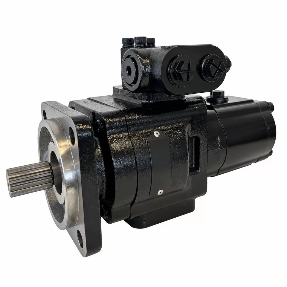332/E6671 hydraulic pump with external valve block