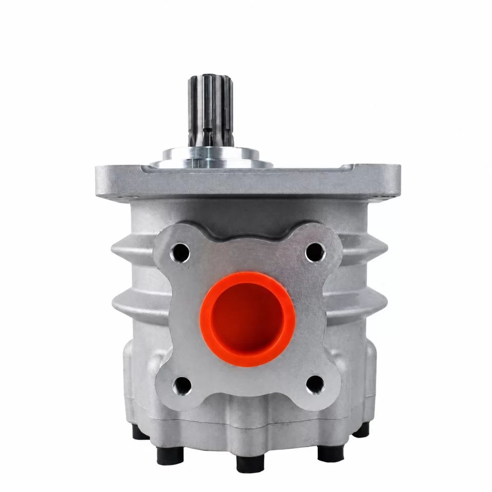NSH100M-3 reference gear pump oil-port view