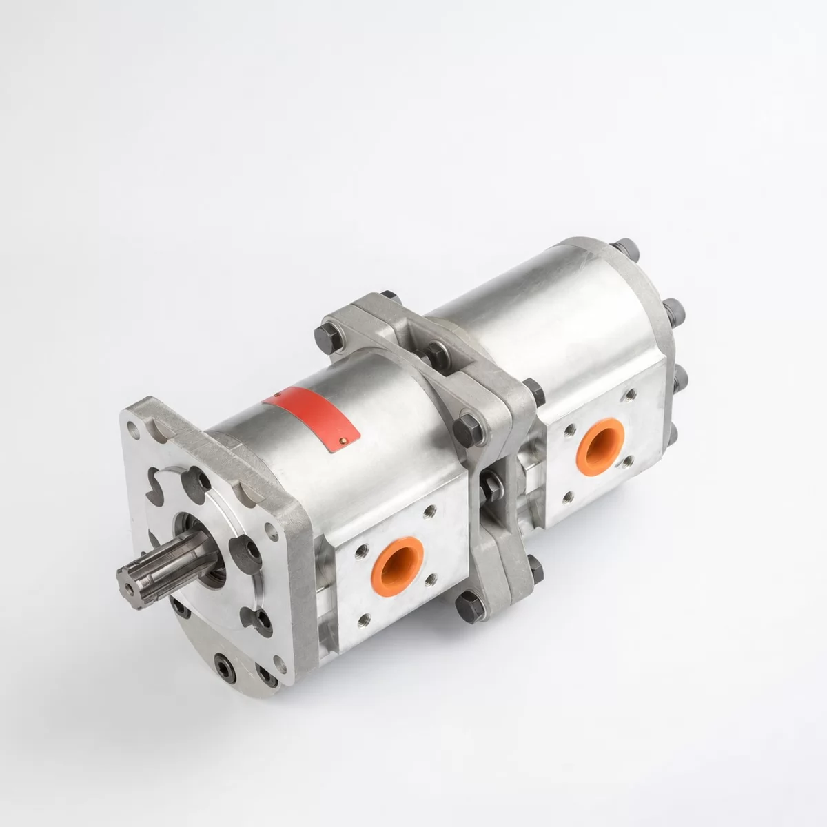 NSH50-50 Tandem Hydraulic Gear Pump With 50+50 Cc Sections