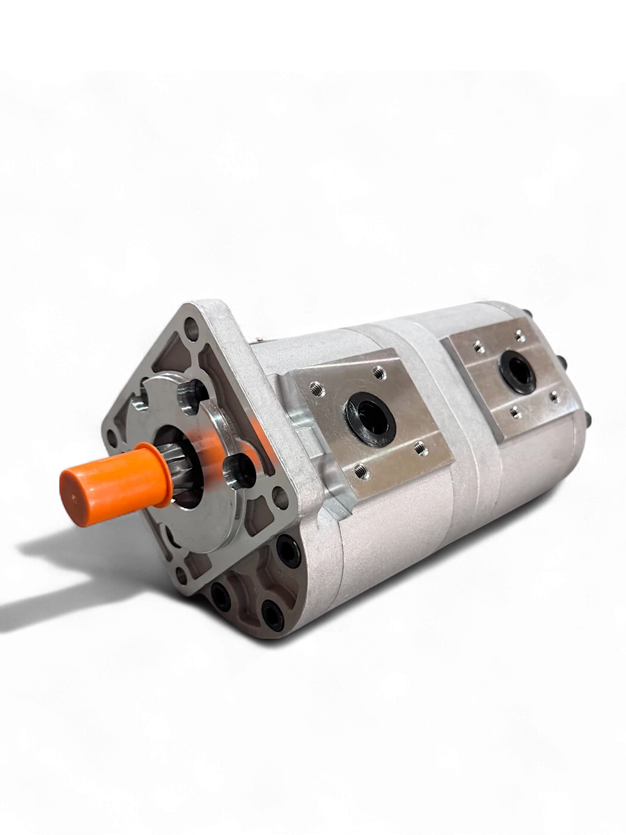 NSH32-32D-4 Tandem Hydraulic Gear Pump With 32+32 Cc Sections